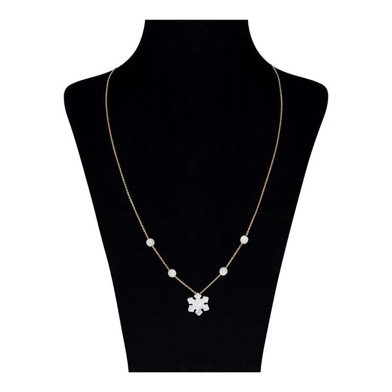 گردنبند طلا 18 عیار مایا ماهک مدل MM0867 طرح برف گردنبند طلا 18 عیار مایا ماهک مدل MM0867 طرح برف