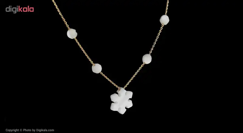 گردنبند طلا 18 عیار مایا ماهک مدل MM0867 طرح برف
