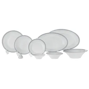 Zarin Iran Shahrzad White Rose Dinnerware Set 35 Pcs Top Grade