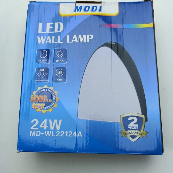 عکس شماره 10 : چراغ حیاطی 24 وات مودی مدل واترپروف ip65-b