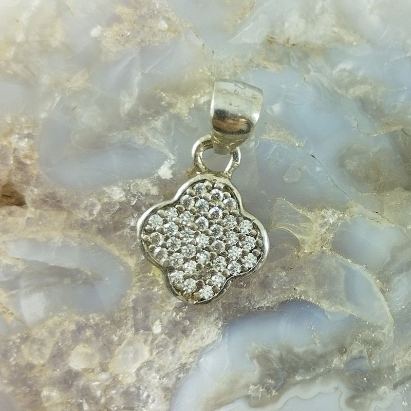 آویز گردنبند نقره زنانه سلین کالا مدل گل کد 36