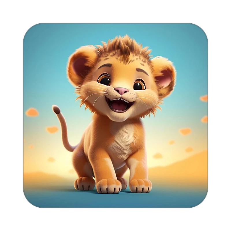 زیر لیوانی کاکتی طرح حیوانات کارتونی مدل mp27322