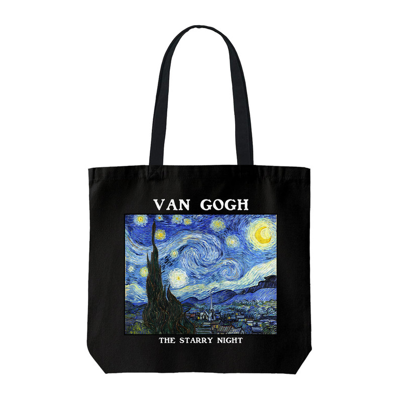 ساک خرید ترمه طراحان ایده مدل شب ستاره ای از ونگوگ کد art0010 - S