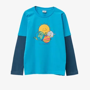 تی شرت آستین بلند پسرانه ال سی وایکیکی مدل سیاره