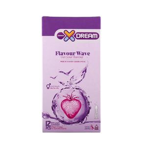 کاندوم ایکس دریم مدل Flavour Wave بسته 12 عددی