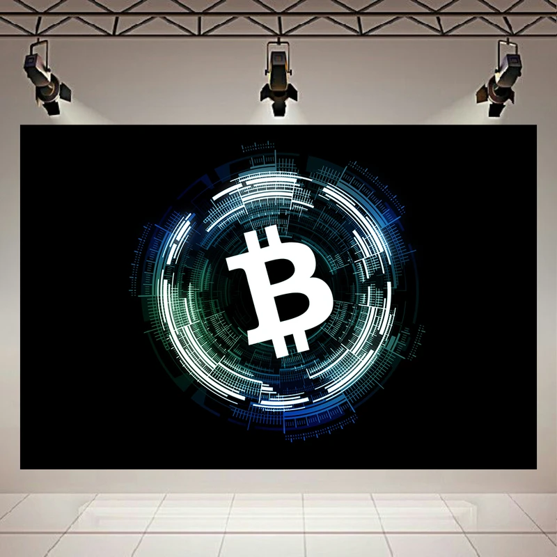 تابلو بوم طرح مخمل بیت کوین مدل آینده کد AR304845