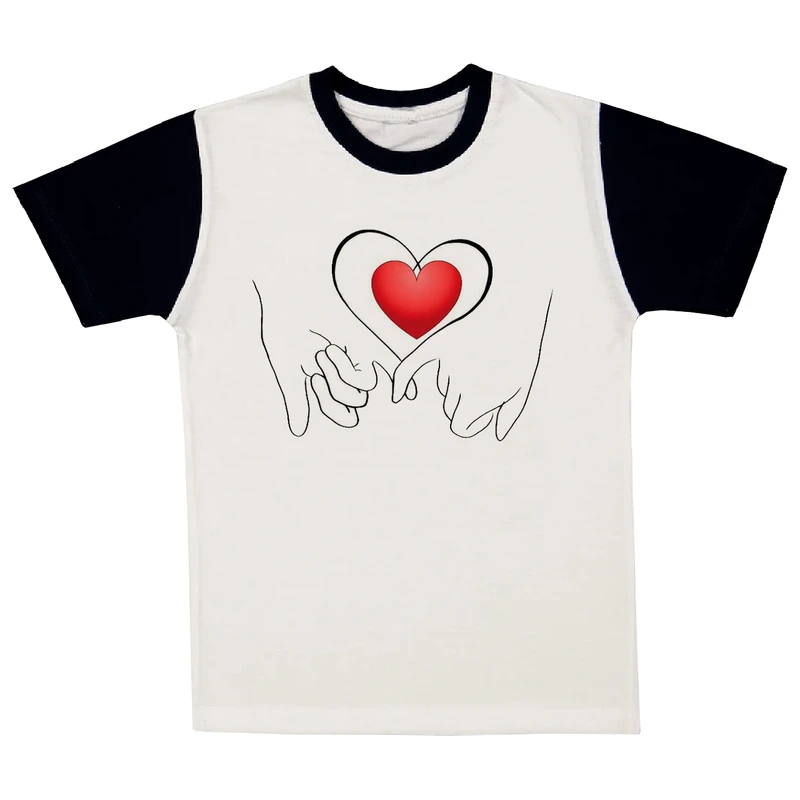 تی شرت آستین کوتاه پسرانه مدل قلب کد A253