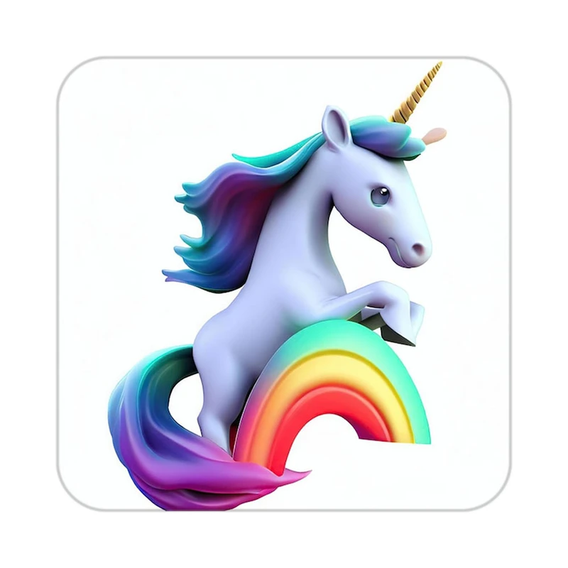 زیر لیوانی کاکتی طرح اسب تک شاخ و یونیکورن مدل mp31657