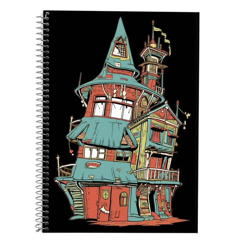 دفتر زبان 50 برگ مدوپد مدل دوخط طرح Ghibli کد DF2516