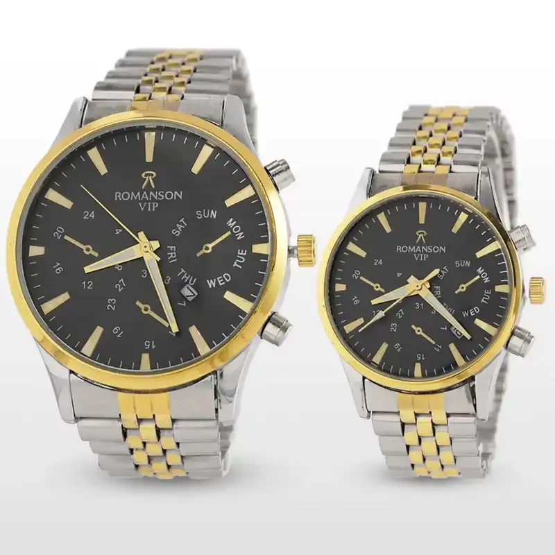 ست ساعت مچی عقربه ای زنانه و مردانه مدل ساده01