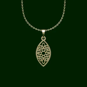 گردنبند طلا 18 عیار زنانه مدوپد مدل اسلیمی کد PP2-1-1067