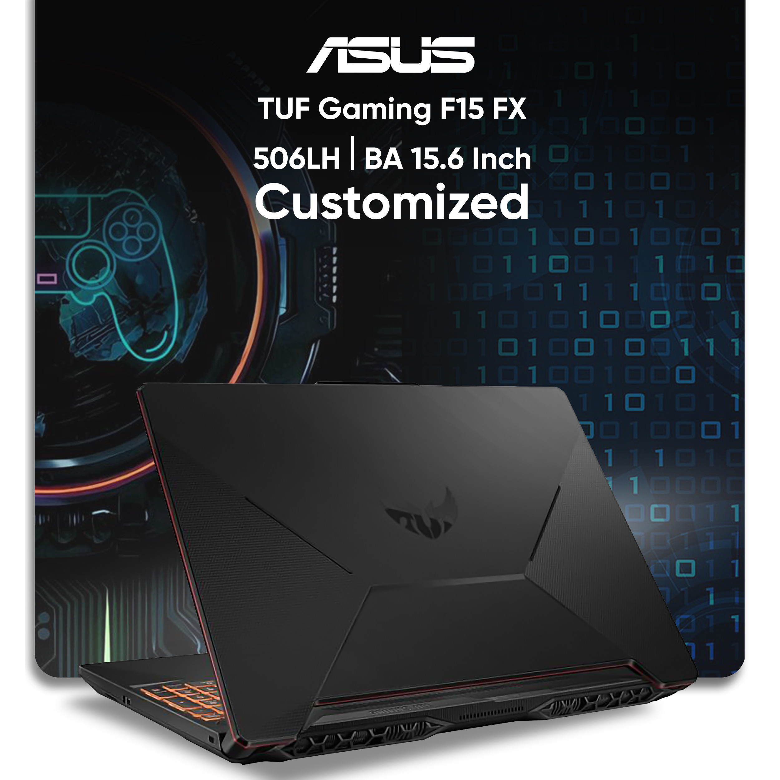 لپ تاپ 15.6 اینچی ایسوس مدل TUF Gaming F15 FX506LH-BA - کاستوم شده