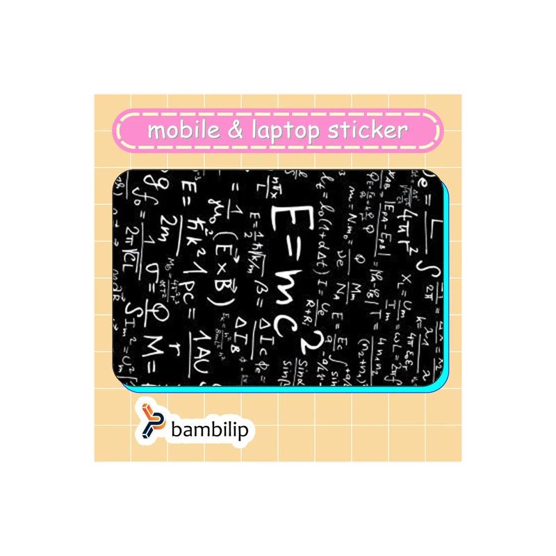 استیکر بامبیلیپ مدل کارت عابر طرح فیزیک و قانون نسبیت انیشتین کد 6481134