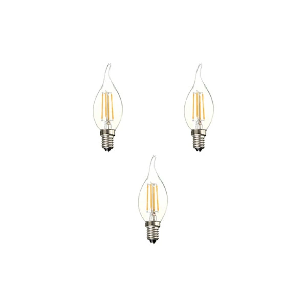 لامپ فیلامنتی 6 وات مدل اشکی 2024 پایه 14 E بسته 3 عددی