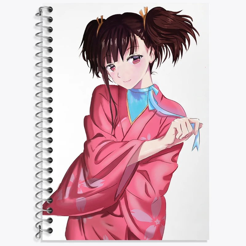 دفتر زبان 50 برگ خندالو مدل سه خط طرح مومی انیمه کابانری (Kabaneri) کد 35985