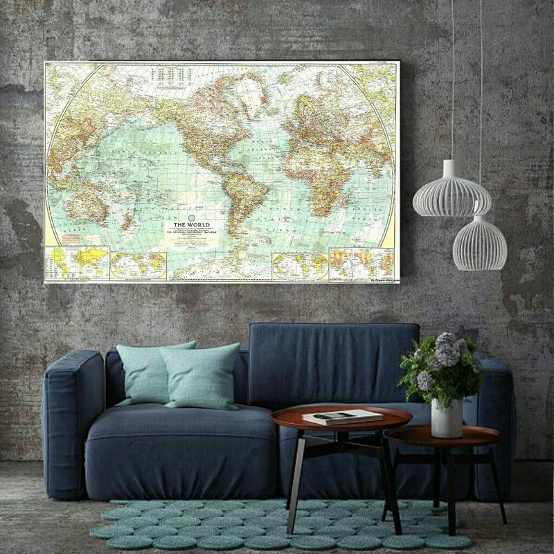 پوستر طرح نقشه جهان مدل PO1239