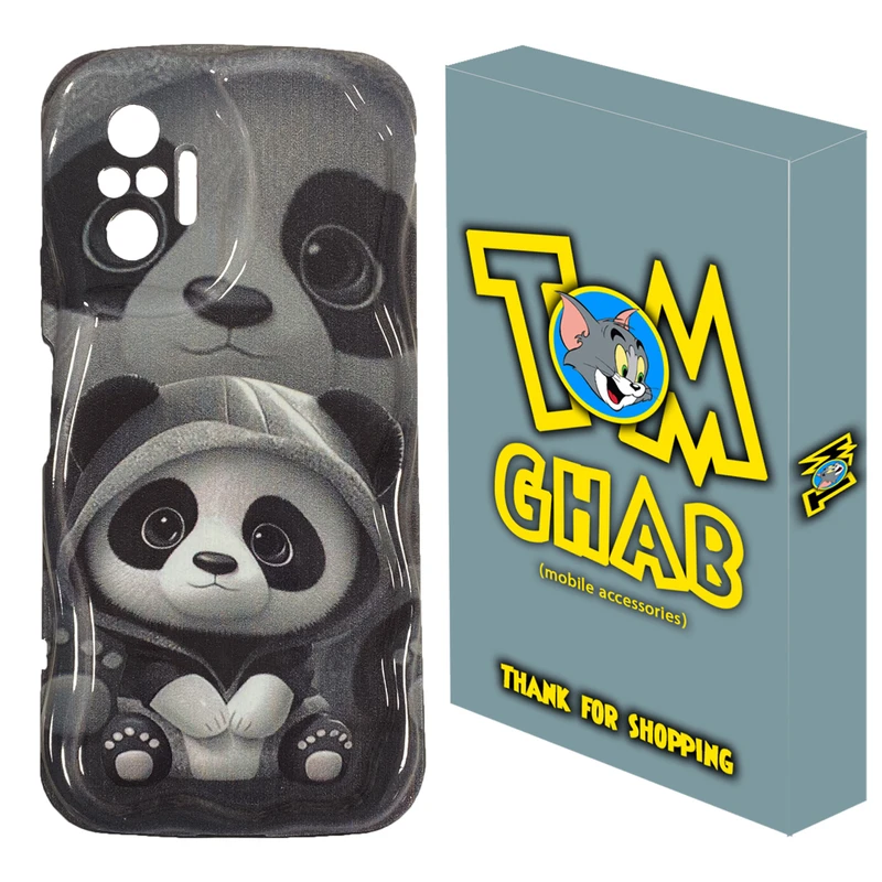 کاور تام قاب مدل پاندا طرح کلاه مناسب برای گوشی موبایل شیائومی Redmi Note 10 Pro / Note 10 Pro Max