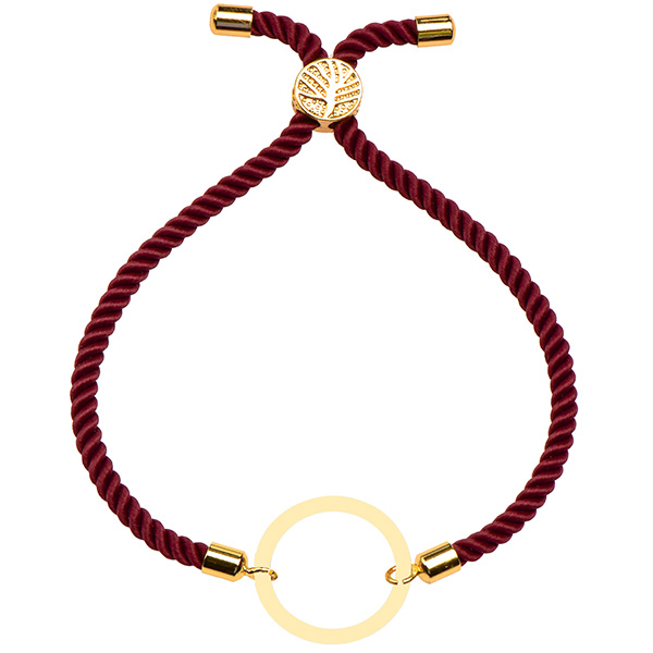 دستبند طلا 18 عیار دخترانه کرابو طرح دایره مدل Krd1603