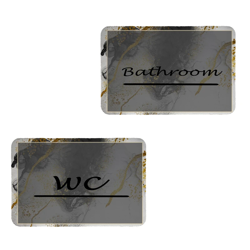   پادری طرح حمام و سرویس بهداشتی کد 8694 سایز 80x50 سانتی متر مجموعه دو عددی