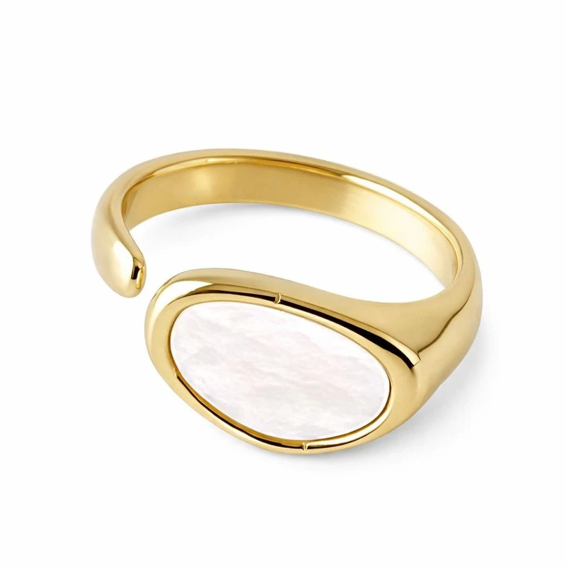 انگشتر زنانه مدل صدفی جواهری