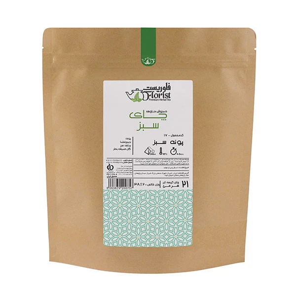 دمنوش کیسه ای هرمی مخصوص میگرن پونه سبز فلوریست بسته 21 عددی