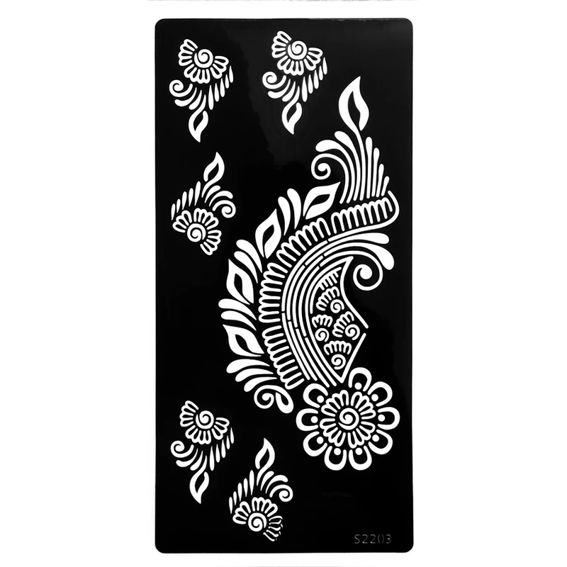 شابلون تتو موقت مدل گل کد 13