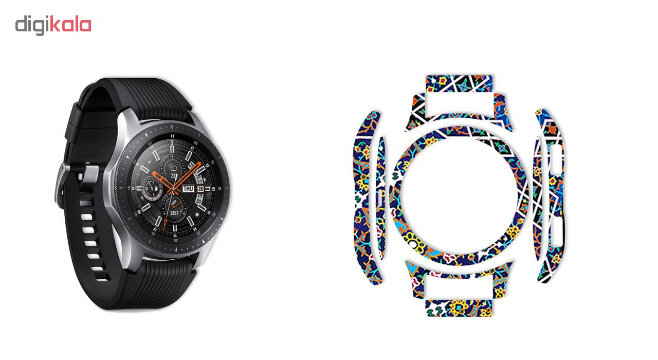 بسته 2 عددی برچسب ماهوت مدل Imam Reza shrine-tile Design مناسب برای ساعت هوشمند Samsung Galaxy Watch 46mm