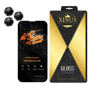 محافظ لنز دوربین ژینوس مدل 2ST-RING مناسب برای گوشی موبایل اپل iPhone 13 Pro Max به همراه محافظ صفحه نمایش 