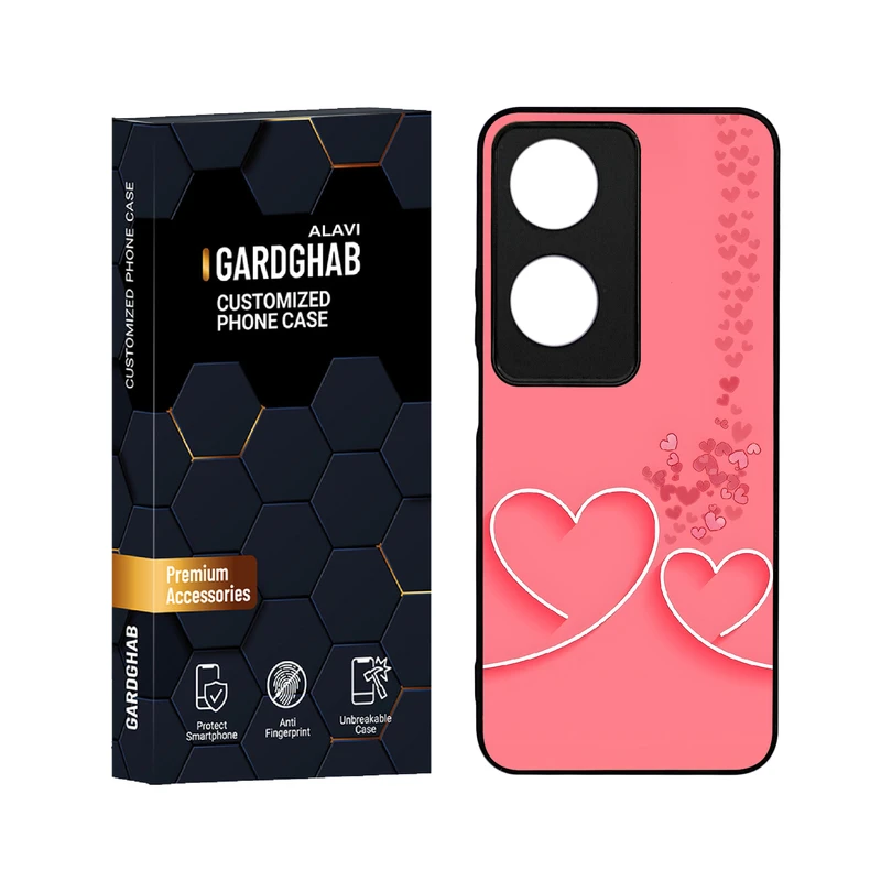 کاور گارد قاب علوی مدل دور ژله ای عاشقانه مناسب برای گوشی موبایل آنر X7B 4G