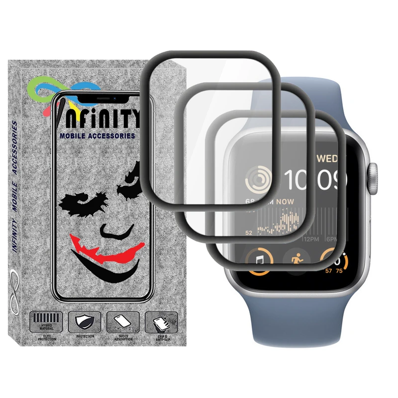 محافظ صفحه نمایش نانو اینفینیتی مدل PMA-IN مناسب برای اپل واچ Series SE 2022 Aluminum Case 40mm / SE 2021 Aluminum Case 40mm / Series 5 40mm / Series 6 40mm / Series 4 40mm بسته سه عددی