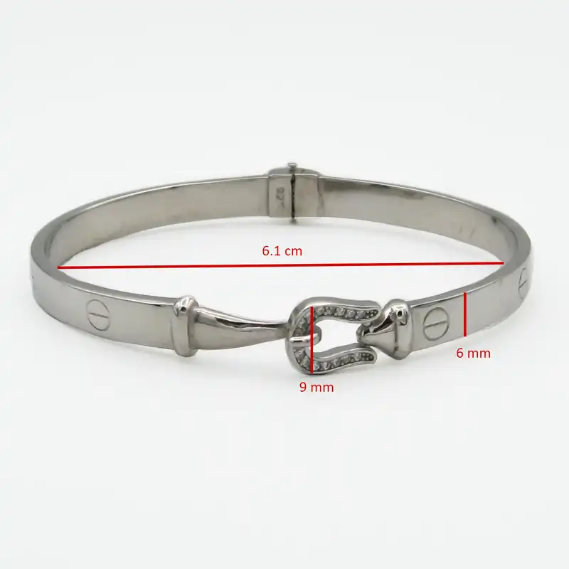 النگو نقره زنانه مانچو مدل نعل کد bs024