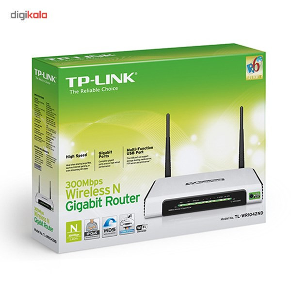 روتر بی‌سیم گیگابیتی نوع N تی‌پی-لینک مدل TL-WR1042ND