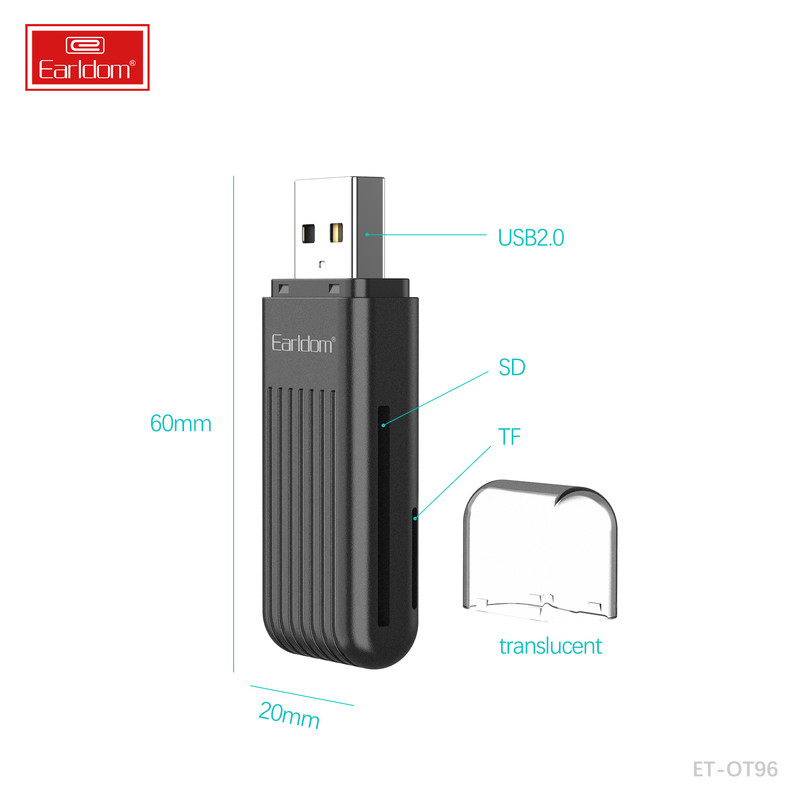 کارت‌خوان ارلدام مدل 2IN1 Card Reader OT96