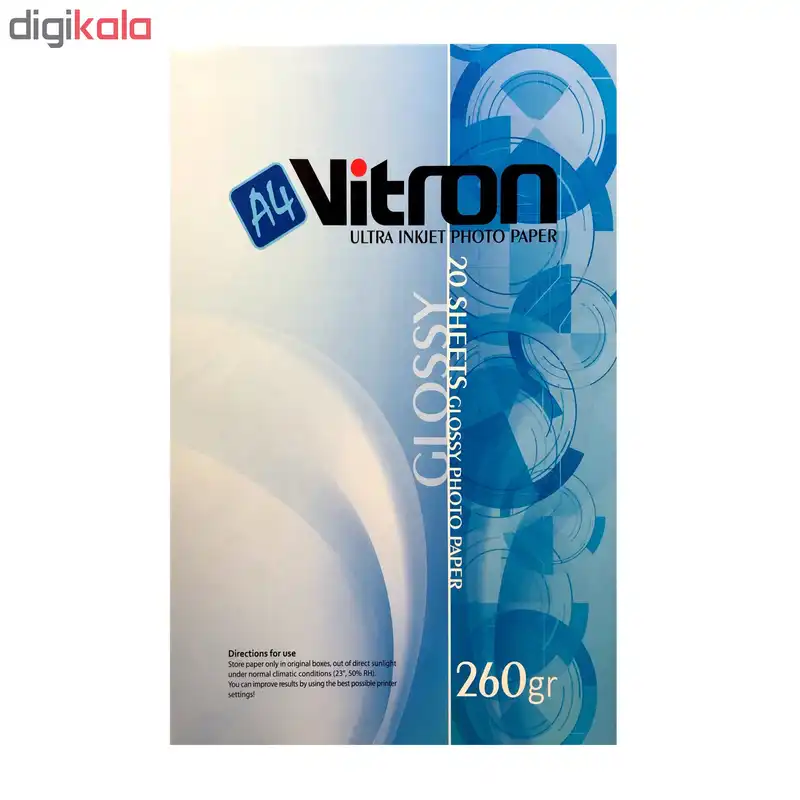 کاغذ عکس ویترون مدل Ultra Inkjet Photo Paper سایز A4 بسته 20 عددی