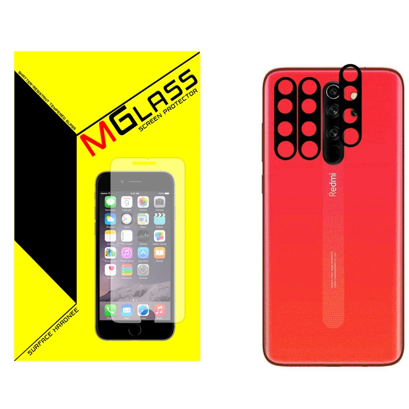 محافظ لنز دوربین ام گلس مدل MGL-03 مناسب برای گوشی موبایل شیائومی REDMI NOTE 8 PRO بسته سه عددی