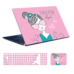 نقد و بررسی استیکر لپ تاپ توییجین و موییجین طرح Girl کد 41 به همراه برچسب حروف فارسی کیبورد مناسب برای لپ تاپ 15.6 اینچ توسط خریداران