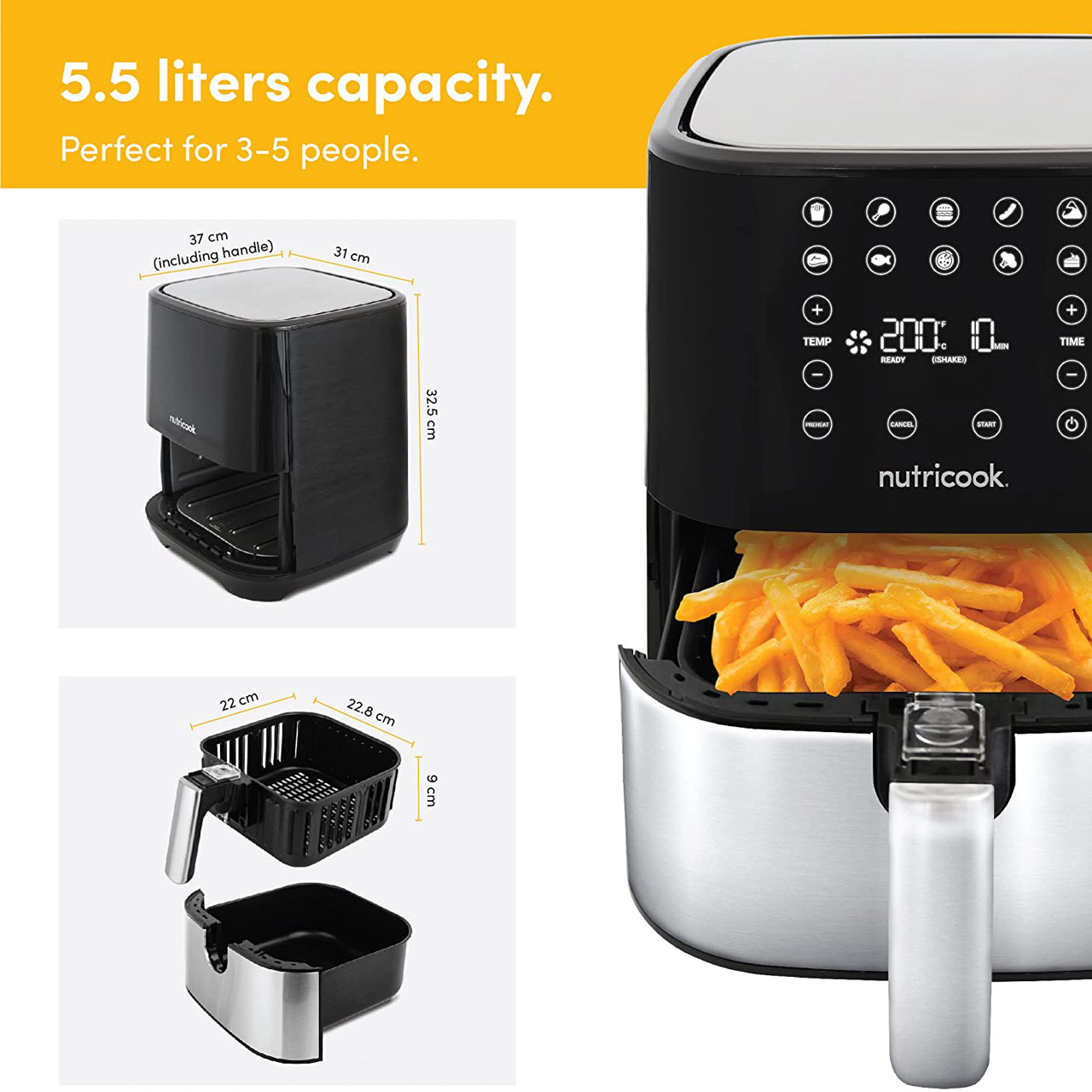 سرخ کن نوتریکوک مدل Air Fryer 2
