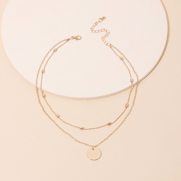 گردنبند دخترانه مدل سکه ای مجموعه دو عددی