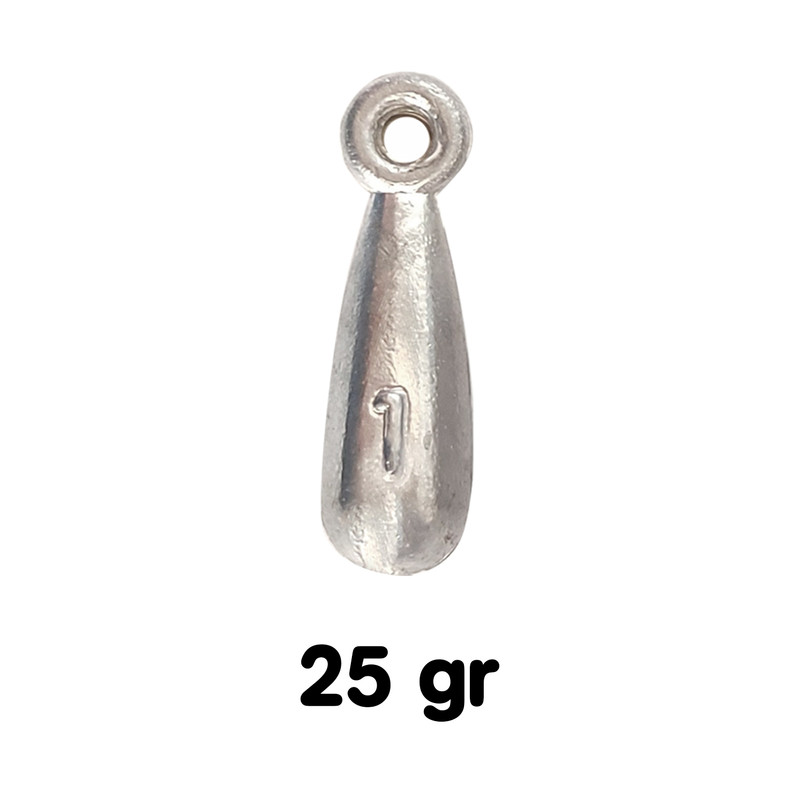 سرب ماهیگیری مدل اشکی کد 1-25g بسته 5 عددی