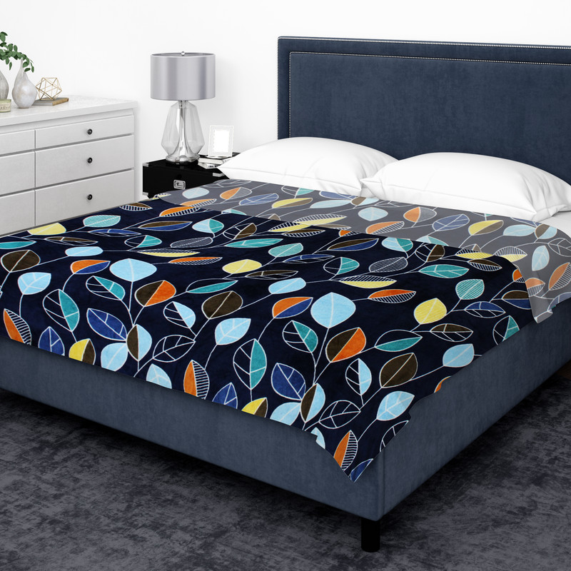 پتو مسافرتی شاران هوم طرح برگ  دو نفره سایز 200×210 سانتی متر