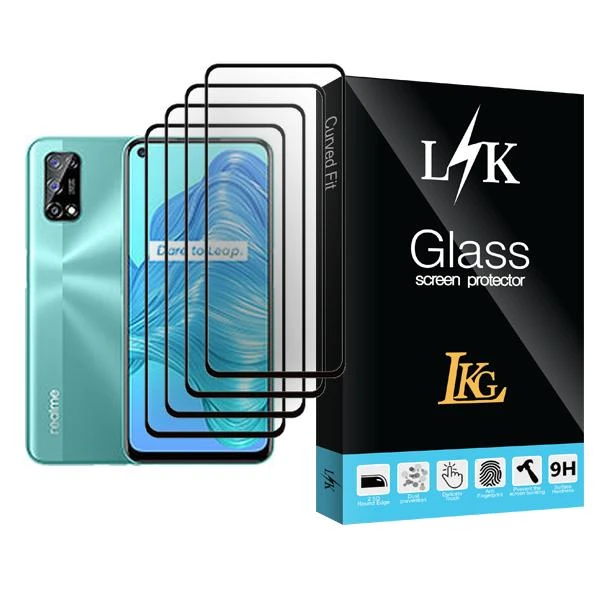 محافظ صفحه نمایش ال کا جی مدل LK Glass MIX004 مناسب برای گوشی موبایل ریلمی V5 5G بسته چهار عددی