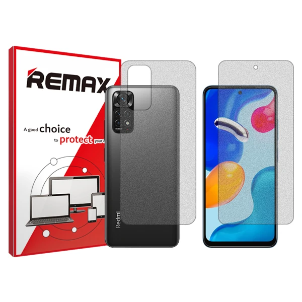 محافظ صفحه نمایش مات ریمکس مدل HyMTT مناسب برای گوشی موبایل شیائومی Redmi Note 11S به همراه محافظ پشت گوشی