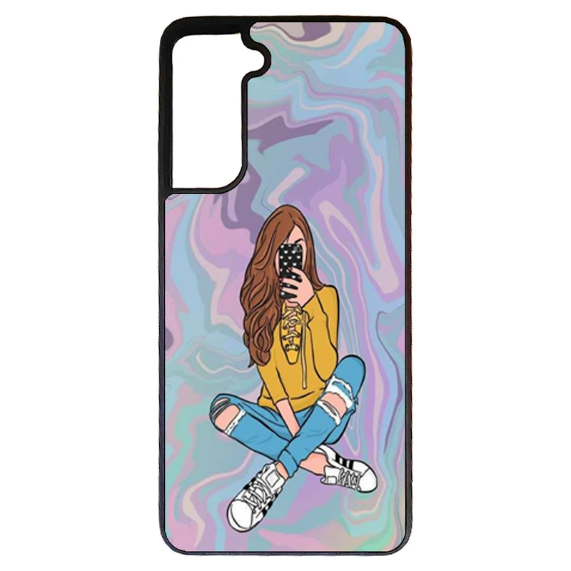 کاور طرح دختر کد 1146 مناسب برای گوشی موبایل سامسونگ galaxy s21 plus