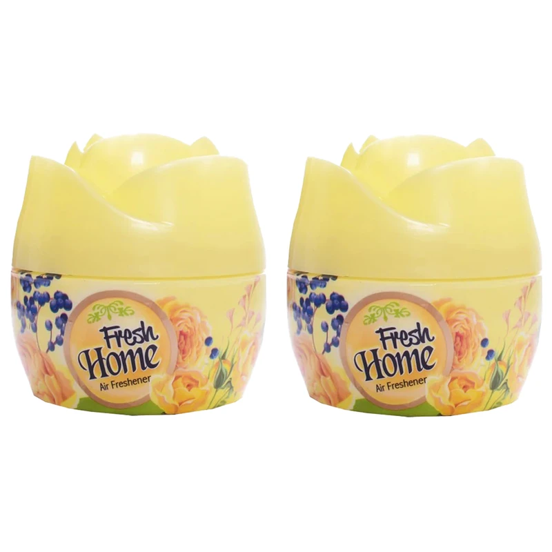 خوشبوکننده هوا هوم فرش مدل FLOWER رایحه رُز زرد حجم 130میلی لیتر مجموعه دو عددی