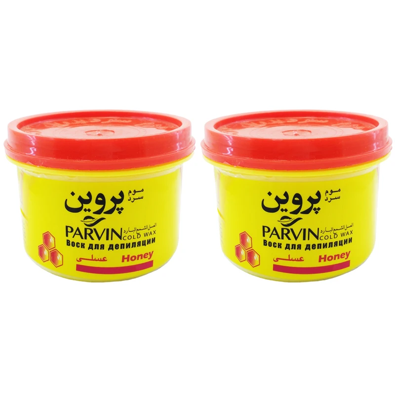 موم سرد پروین مدل Honey حجم 750 گرم بسته 2 عددی