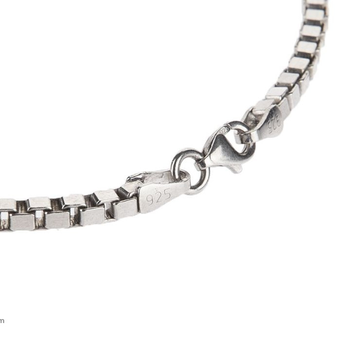 زنجیر نقره مردانه گالری ظهیرالدینی مدل ونیزی کد CHM-50