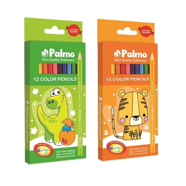 مداد رنگی 12 رنگ پالمو مدل double12 کد 007 بسته 2 عددی