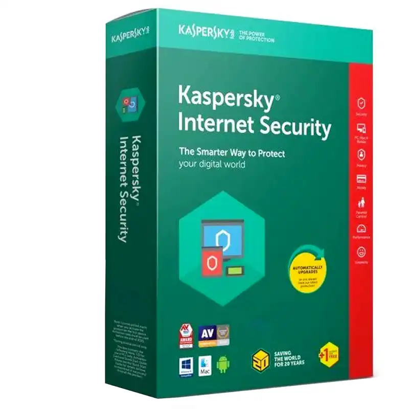 نرم‌افزار امنیتی کسپرسکی اینترنت سکیوریتی 2019 2+2 کاربره 1 ساله