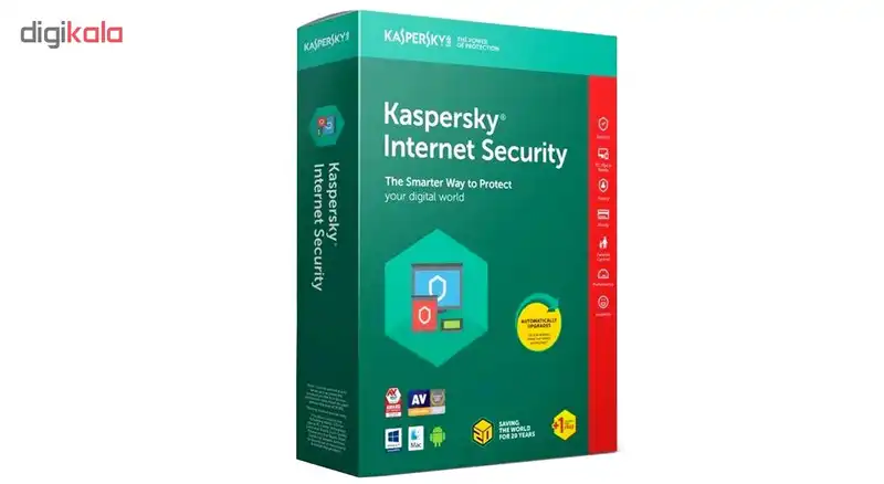 نرم‌افزار امنیتی کسپرسکی اینترنت سکیوریتی 2019 2+2 کاربره 1 ساله