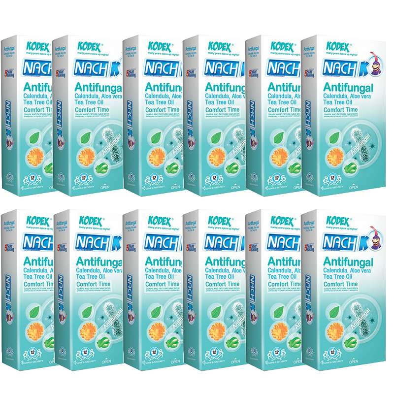 کاندوم ناچ کدکس مدل ANTIFUNGAL مجموعه 12 عددی کاندوم ناچ کدکس مدل ANTIFUNGAL مجموعه 12 عددی